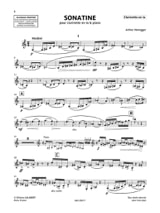 Sonatine - Clarinette - HONEGGER - Partition - Clarinette